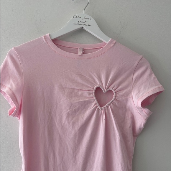 SKIMS Heart Cotton Jersey TShirt Mini Dress in Cherry Blossom L - Picture 5 of 9